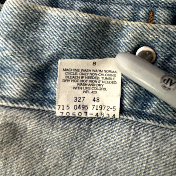 Vintage 80s Levis Mens Trucker Denim Jacket Size Large Classic Button Up Jean - Picture 9 of 15